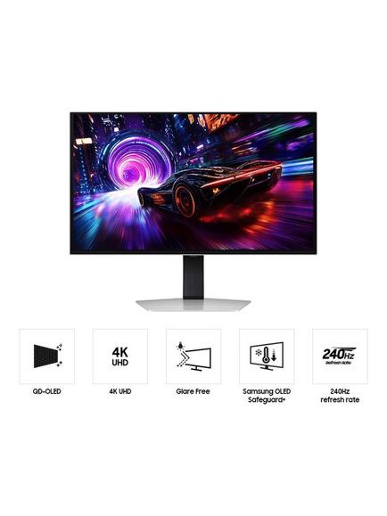 Samsung Odyssey OLED G8 LS27FG810SUXXU 4K Ultra HD Gaming Monitor, 27”, Silver - view 2, Silver