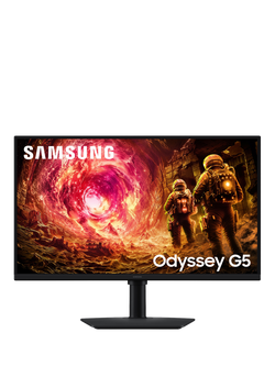 Samsung Odyssey G5 LS32FG502EUXXU Quad HD Gaming Monitor, 32”, Black, Black