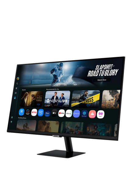 Samsung M70F LS43FM702UUXXU 4K Ultra HD Smart Monitor, Black - view 2, Black