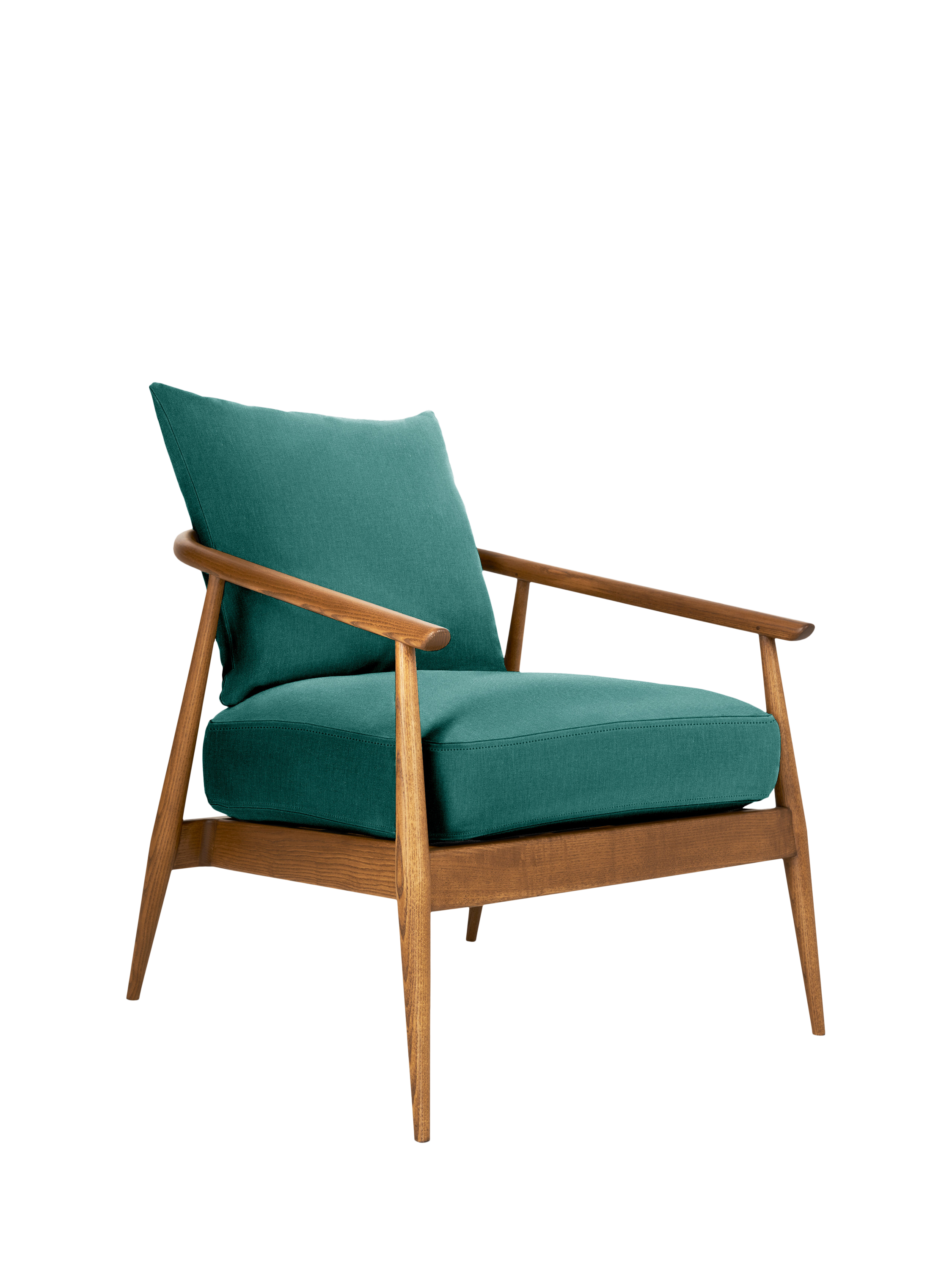 Hazlemere Range, ercol for John Lewis Hazlemere Armchair, Vintage Ash Leg, Linen Look Capri
