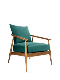 ercol for John Lewis Hazlemere Armchair, Vintage Ash Leg, Linen Look Capri