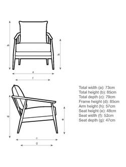 ercol for John Lewis Hazlemere Armchair, Vintage Ash Leg - view 2, Linen Look Capri