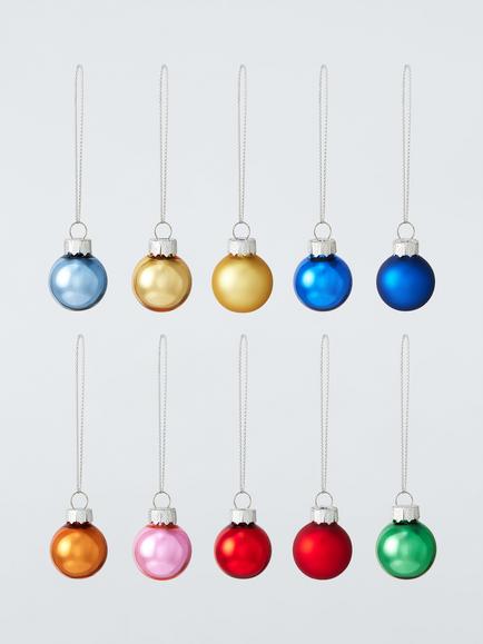 John Lewis Mini Glass Baubles, Box of 100, Multi, Multi