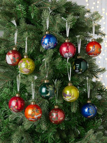 John Lewis 12 Days of Christmas Baubles, Multi - view 2, Multi
