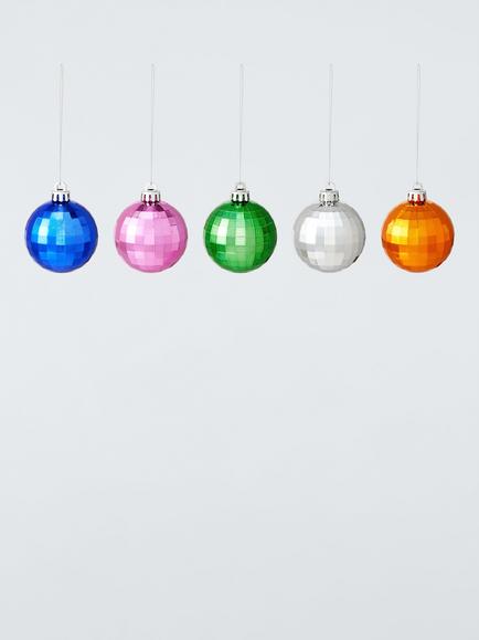 John Lewis Shatterproof Disco Ball Christmas Tree Baubles, Box of 30, Multi, Multi