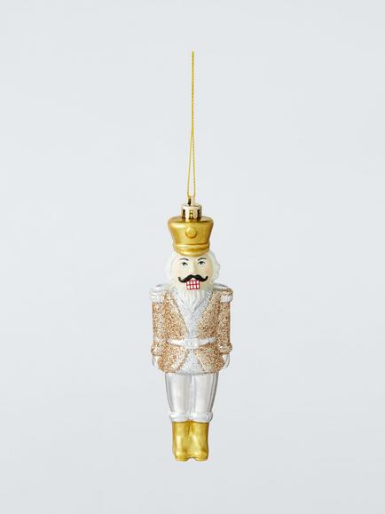 John Lewis Nutcracker Decorations, Box of 3, Gold, Gold
