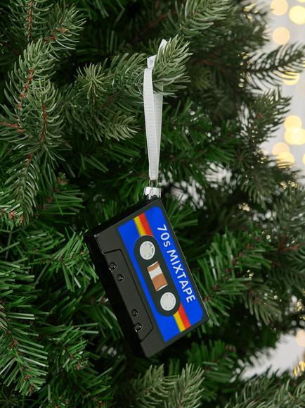 John Lewis The Enthusiast 70s Mix Tape Bauble, Multi - view 2, Multi