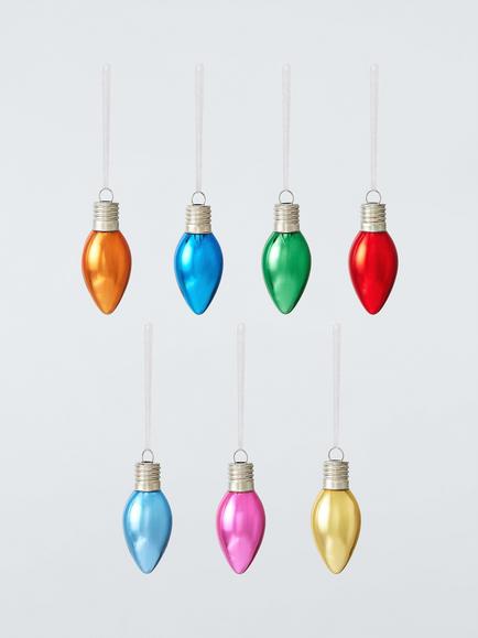 John Lewis Light Bulb Baubles, Pack of 9, Multi, Multi