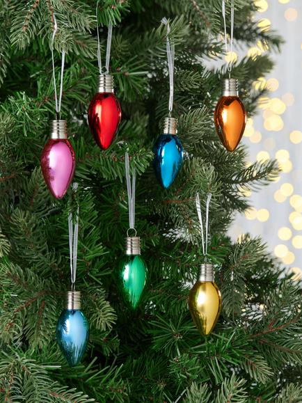 John Lewis Light Bulb Baubles, Pack of 9, Multi - view 2, Multi