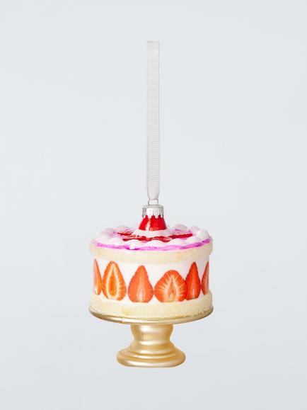 John Lewis The Enthusiast Lambeth Cake Bauble, Pink/Red, Blue/Purple
