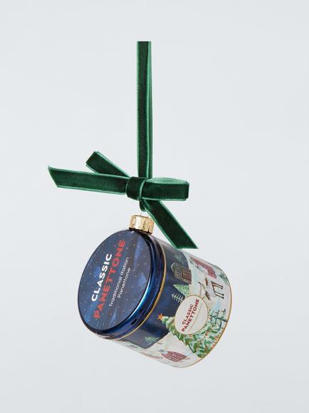 John Lewis Curate & Collect Panettone Tin Bauble, Blue, Blue