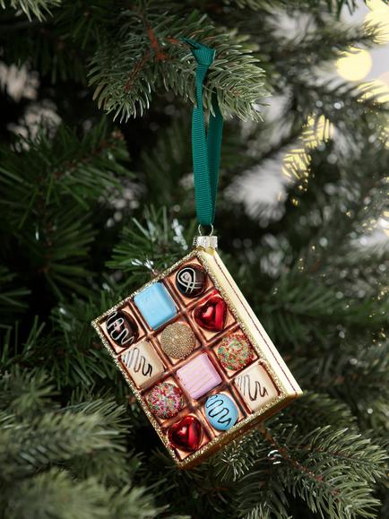 John Lewis Curate & Collect Box of Chocolates Bauble, Multi - view 2, Multi