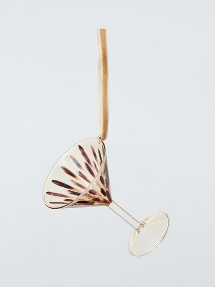 John Lewis The Connoisseur Cocktail Glass Bauble, Multi, Multi