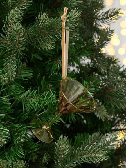 John Lewis The Connoisseur Cocktail Glass Bauble, Multi - view 2, Multi