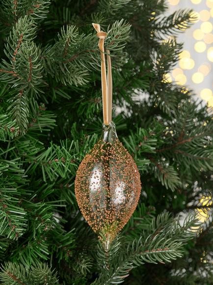 John Lewis The Connoisseur Bead Drop Bauble, Copper - view 2, Copper