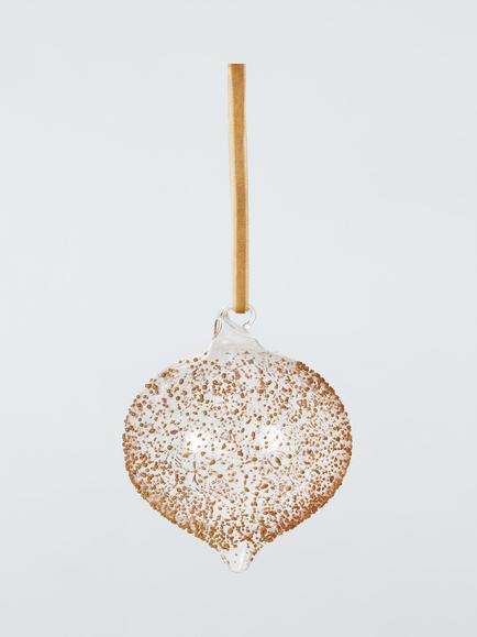 John Lewis The Connoisseur Beaded Onion Bauble, Copper, Copper