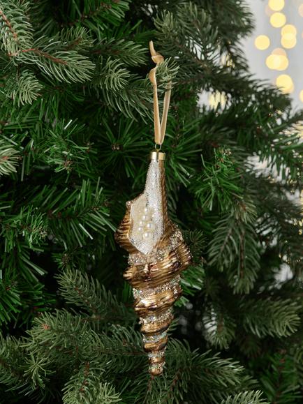 John Lewis The Connoisseur Conch Shell Bauble, Copper - view 2, Copper