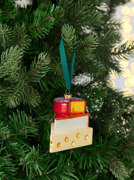 John Lewis Curate & Collect Cheese Stack Bauble, Multi - view 2, Multi