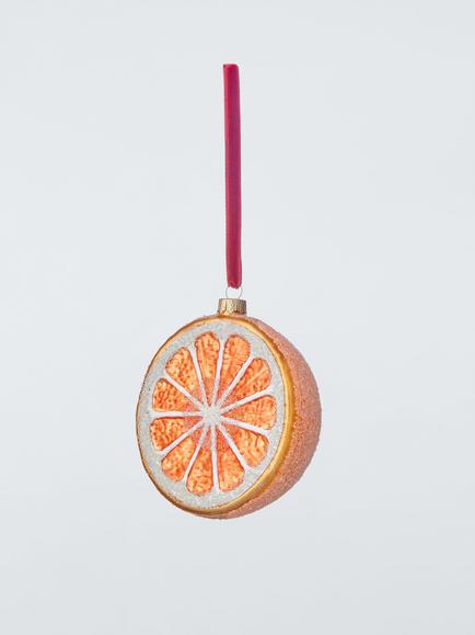 John Lewis The Curator Frosted Orange Bauble, Multi, Multi