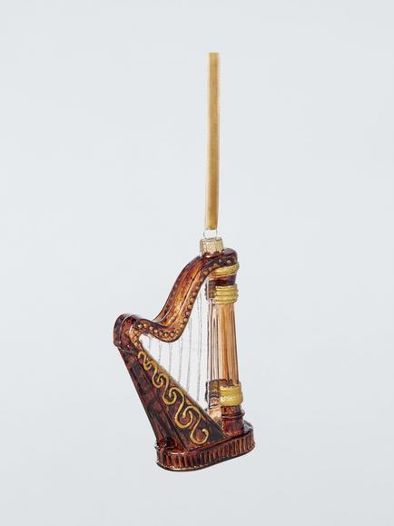 John Lewis The Connoisseur Harp Bauble, Gold, Gold