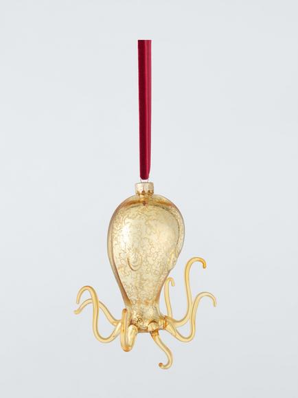 John Lewis The Curator Octopus Bauble, Gold, Gold