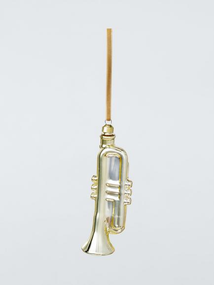 John Lewis The Connoisseur Trumpet Bauble, Gold, Gold