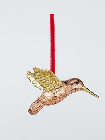 John Lewis The Curator Hummingbird Bauble, Gold, Gold