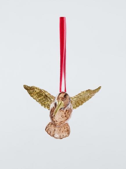 John Lewis The Curator Hummingbird Bauble, Gold - view 2, Gold