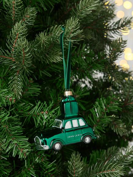 John Lewis Curate & Collect John Lewis Taxi Bauble, Green - view 2, Green