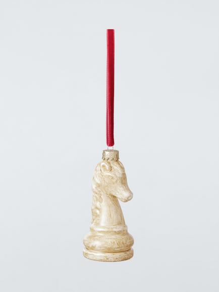 John Lewis The Curator Chess Knight Bauble, Cream, Cream