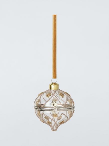John Lewis The Connoisseur Onion Bauble Clear/Silver, Clear/Silver