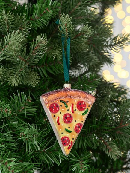 John Lewis Curate & Collect Pizza Slice Bauble, Multi - view 2, Multi