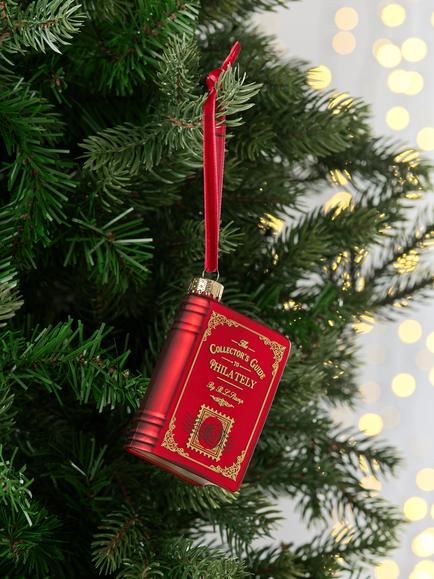 John Lewis The Curator Book Bauble, Red - view 2, Red