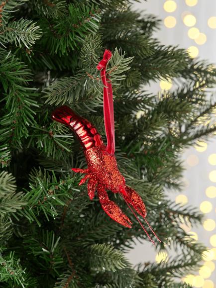 John Lewis The Curator Lobster Bauble, Red - view 2, Red
