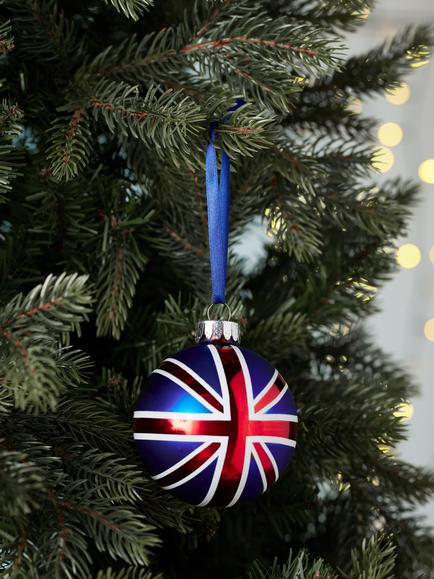 John Lewis Curate & Collect Union Flag Bauble, Multi - view 2, Multi
