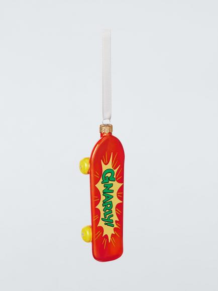John Lewis The Enthusiast Gnarley Skateboard Christmas Tree Bauble, Red, Multi