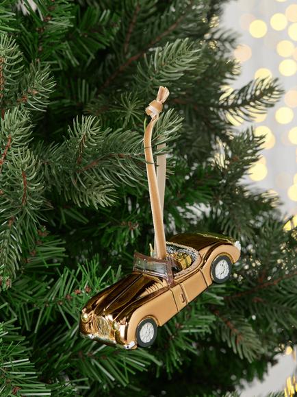 John Lewis The Connoisseur Car with Presents Bauble, Gold - view 2, Gold