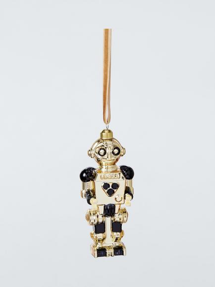 John Lewis The Connoisseur Robot Bauble, Gold, Gold