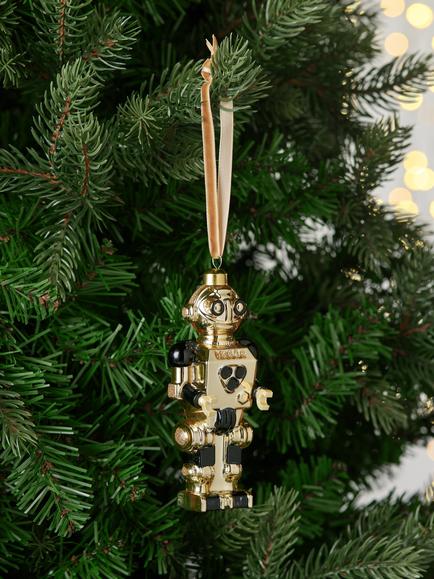 John Lewis The Connoisseur Robot Bauble, Gold - view 2, Gold