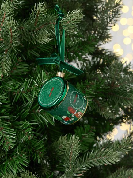 John Lewis Curate & Collect Panettone Tin Bauble, Green - view 2, Green