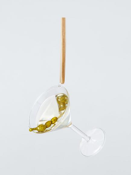 John Lewis The Connoisseur Martini Glass Bauble, Multi, Multi