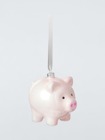 John Lewis The Enthusiast Piggy Bank Bauble, Pink, Pink