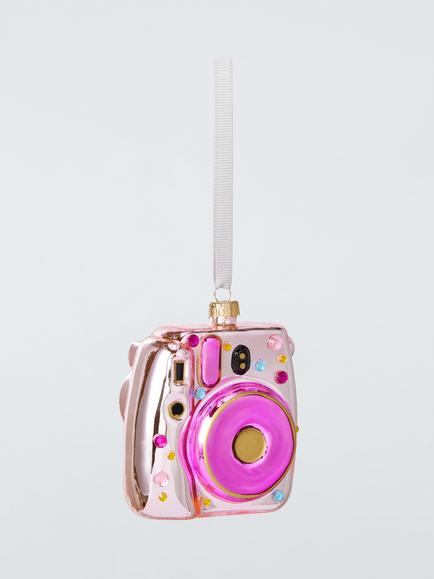 John Lewis The Enthusiast Polaroid Camera Bauble, Pink, Pink
