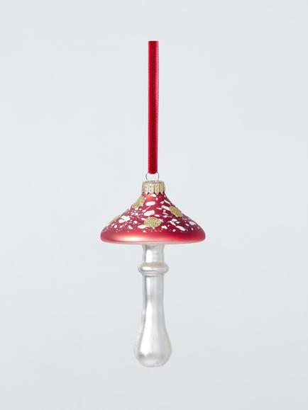 John Lewis The Curator Mushroom Bauble, Red/Gold, Multi