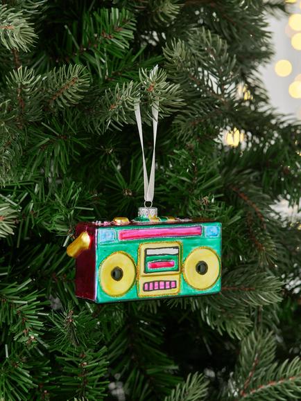 John Lewis The Enthusiast Retro Boom Box Bauble, Multi - view 2, Multi