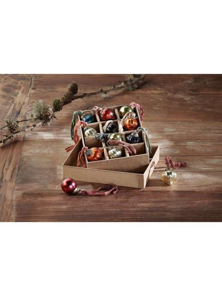 nkuku Dew Drop Baubles, Pack of 12, Multi - view 2, Multi