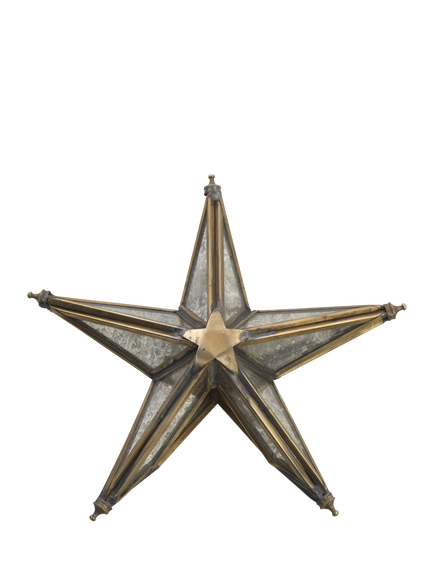 nkuku Bakara Star Tree Topper, Brass, Brass