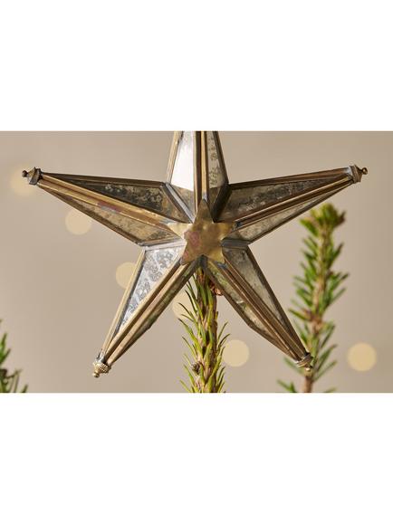 nkuku Bakara Star Tree Topper, Brass - view 2, Brass