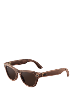 Meta Ray-Ban Meta Skyler (Gen 2) Glasses, Peach, Clear to Brown Transitions Lens, Peach