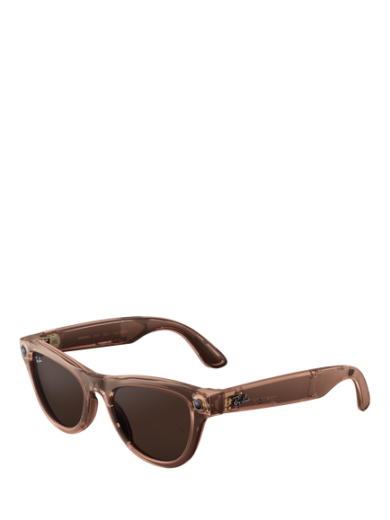 Meta Ray-Ban Meta Skyler (Gen 2) Glasses, Peach, Clear to Brown Transitions Lens, Peach
